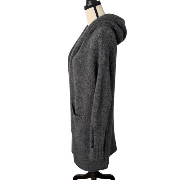 Raquel Allegra Dark Gray Alpaca Wool Hooded Longline Sweater 1 / Small Warm Cozy - Picture 2 of 8